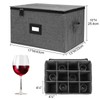 Mayniu Wine Glass Storage Box 2 Pack, Stemware Storage Containers
