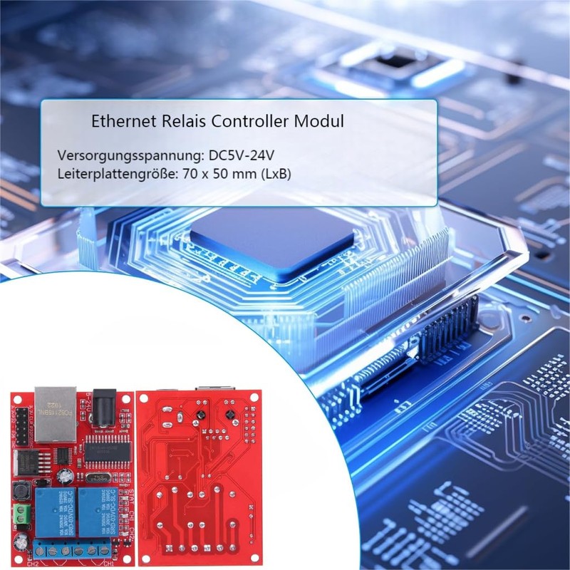 2 Channel Relay Module, DC5V-24V LAN Ethernet Relay Board Controller