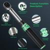 PASUKTER Torque Wrench, Torque Wrench Bicycle Set, 1/4 Inch 2.5-20