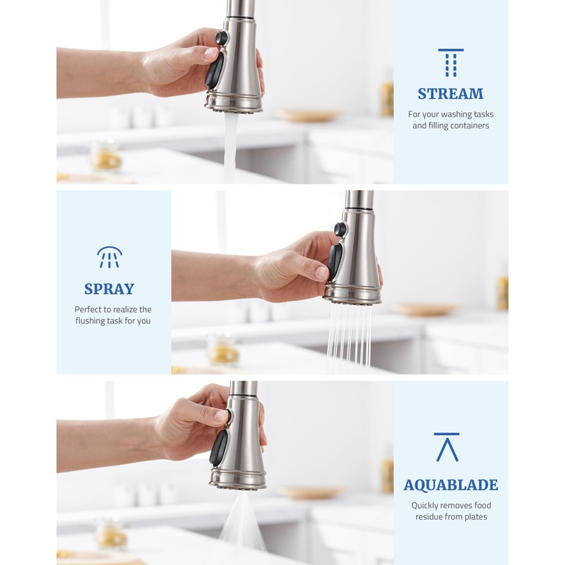Kitchen Faucet Spray Head Replacement - Pull Down Faucet Sprayer