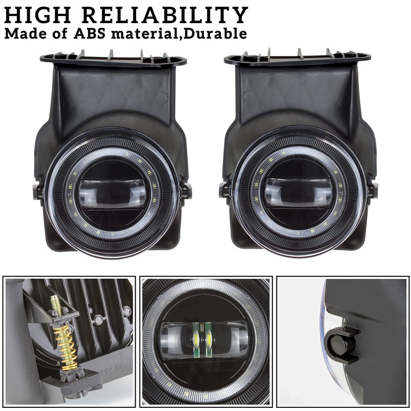KEWISAUTO LED Fog Lights Kit with DRL for GMC Sierra