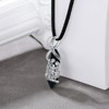 YAFEINI St Christopher Necklace Mens Sterling Silver Crystal Necklace Jewelry