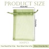 100pk Army Green Organza Gift Bags,10x15cm Small Organza Favor Bags,Wedding