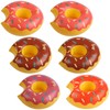 Kleeblatt Pool Drink Floaties, Doughnut Inflatable Drink Holders Floating Cup