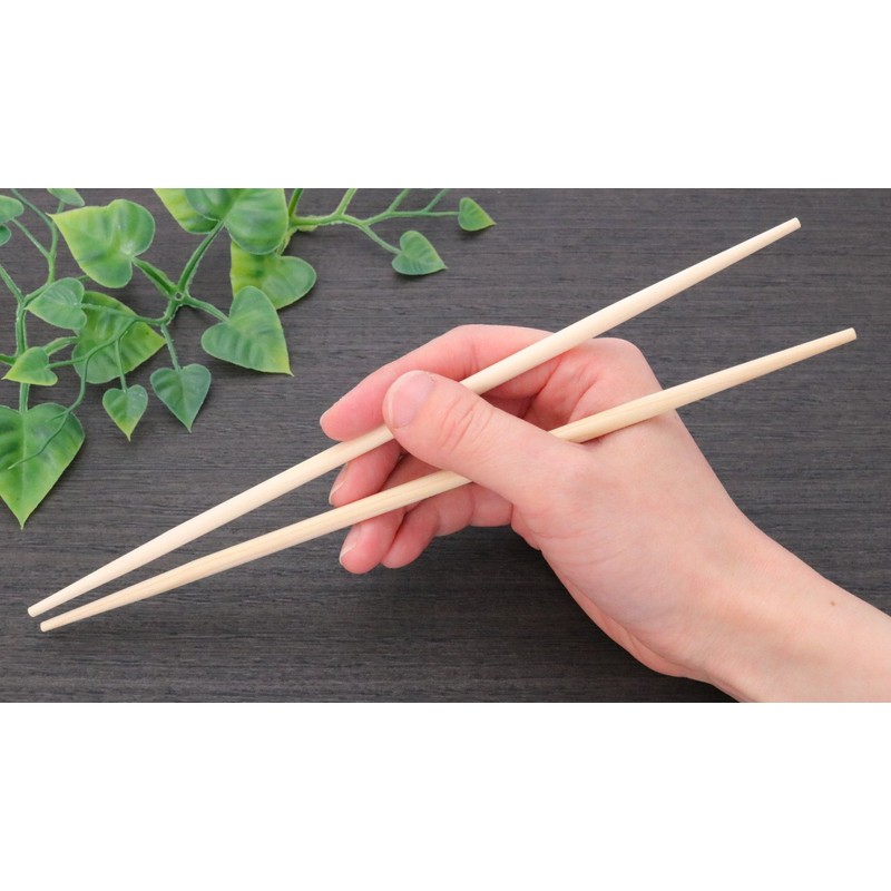 Yoshii Shoji YOS-014 Japanese Cypress Round Chopsticks, Double Mouth Split
