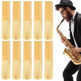 10PCS Saxophone Alto Reeds 2.5, Professional Alto Sax Reed Thinner Reed Tip for Advanced Cutting Technology for Saxophone Beginner and Player