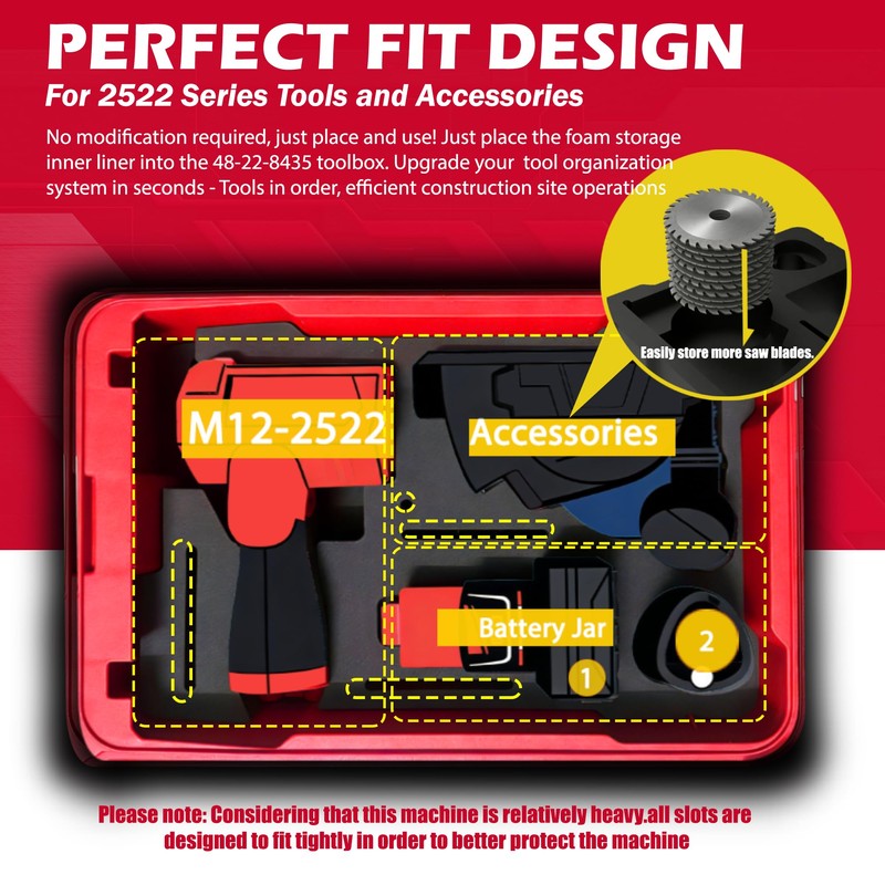 EVA Liner for 48-22-8435 Packout Tool Box | Compatible with