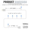 612 Vermont 100 Blue LED Christmas Lights on a White