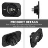 BBTO 2 Pcs DC 12V 24V Waterproof Car Voltmeter with