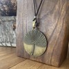Löwenzahn Frau Anhänger in Zamak Bronze - Lange Halskette mit