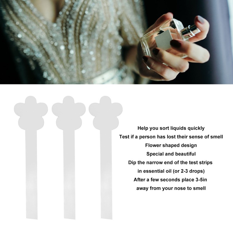 200pcs Perfume Test Paper Flower Shape Disposable Essential Oils Strips