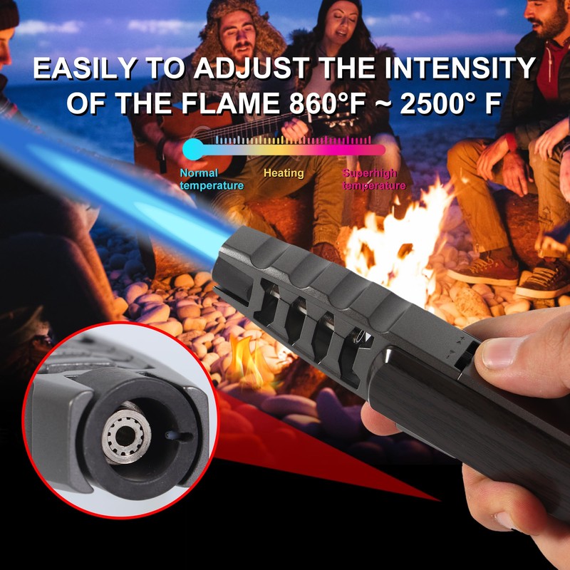 Butane Torch Lighter, welding torch,super long flame,Refillable Kitchen Cooking Torch