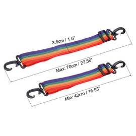 PATIKIL Ski Carry Strap Adjustable Snowboard Ice Skates Carry Strap Ski Accessories for Skiing Ice Skating 70 cm x 3.8 cm Multicoloured