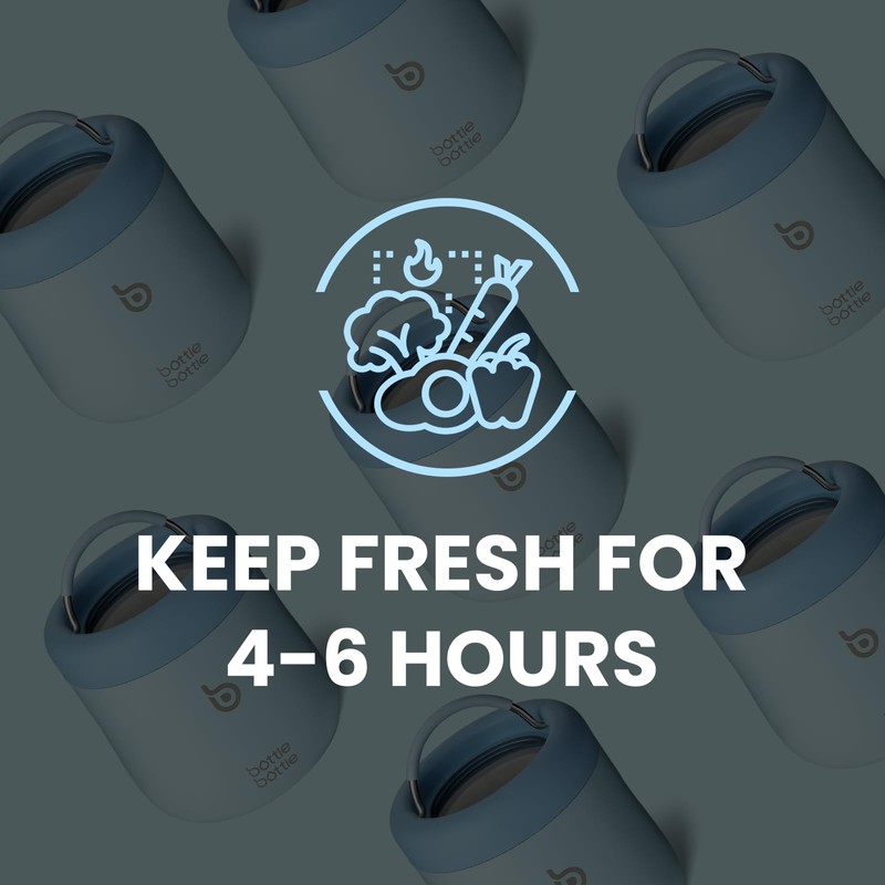 BOTTLE BOTTLE Insulated Food Container 21 oz with Transparent lids