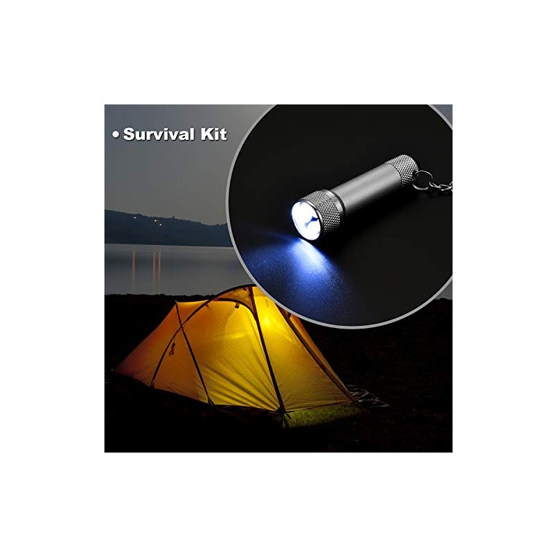 Honoson 30 Pieces Mini Led Flashlight Keychain Portable 5 Bulb