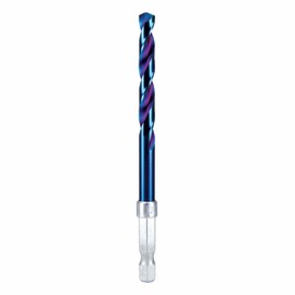 Spyder 1/4-inch Quick Change HSS Drill Bit with Hex Shank, for Wood, Metal, Plastic, and PVC, Mach-Blue Armor Plating