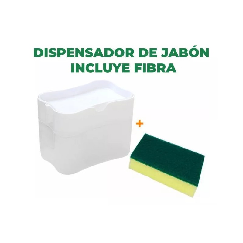 EGTMA Dispensador De Jabón Para Cocina Con Fibra Líquido Limpieza