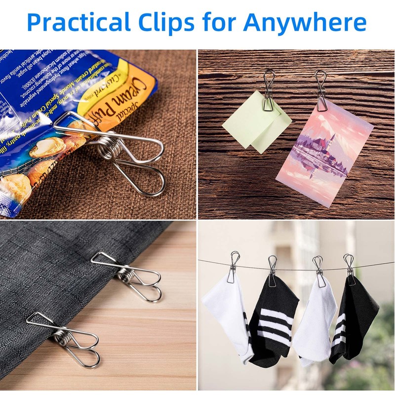 40 Pack Wire Clothes Pins Heavy Duty Outdoor, Stainless Steel