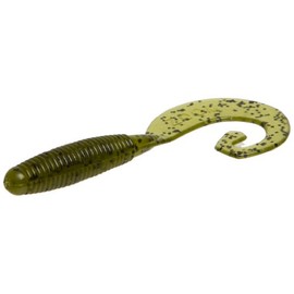 Zoom Bait 4-Inch Tab Tail Grub-Pack of 10 (Watermelon Seed)