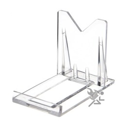 2" Two Part Adjustable Clear Acrylic Plastic Display Stand Easel for Mineral Fossil Slice Agate Slab Geode Seashell, 25 Pack
