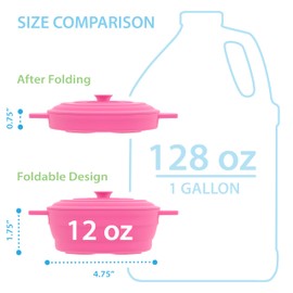 Bakerpan Silicone Microwave Egg Cooker, 4.75" x 1.75" Small Microwave Bowl with Lid, Mini Collapsible Silicone Egg Poacher, 1 1/2 Cup Capacity - Set of 4