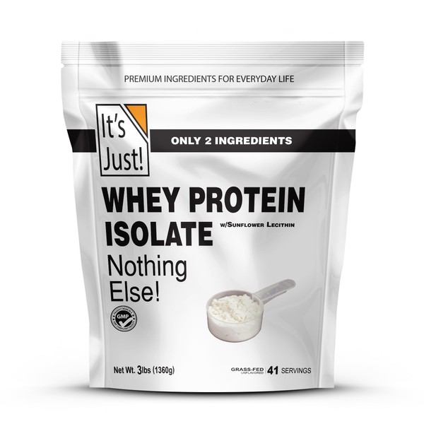 It's Just! - Whey Protein Isolate, Ultra Premium Grass-Fed, Unflavored,