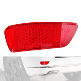 WGOHUI 57010721AC Left Driver Side Rear Bumper Trim Reflector Compatible with Jeep Grand Cherokee 2011-2021, Jeep Compass 2011-2017, Dodge Journey 2011-2020 with Fascia Red Lens CH1184100