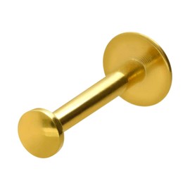 PIERCINGLINE Titanium Labret Stud Internal Thread Flat Disc Piercing Lip Nose Ear Choice of Colours and Sizes, Titanium
