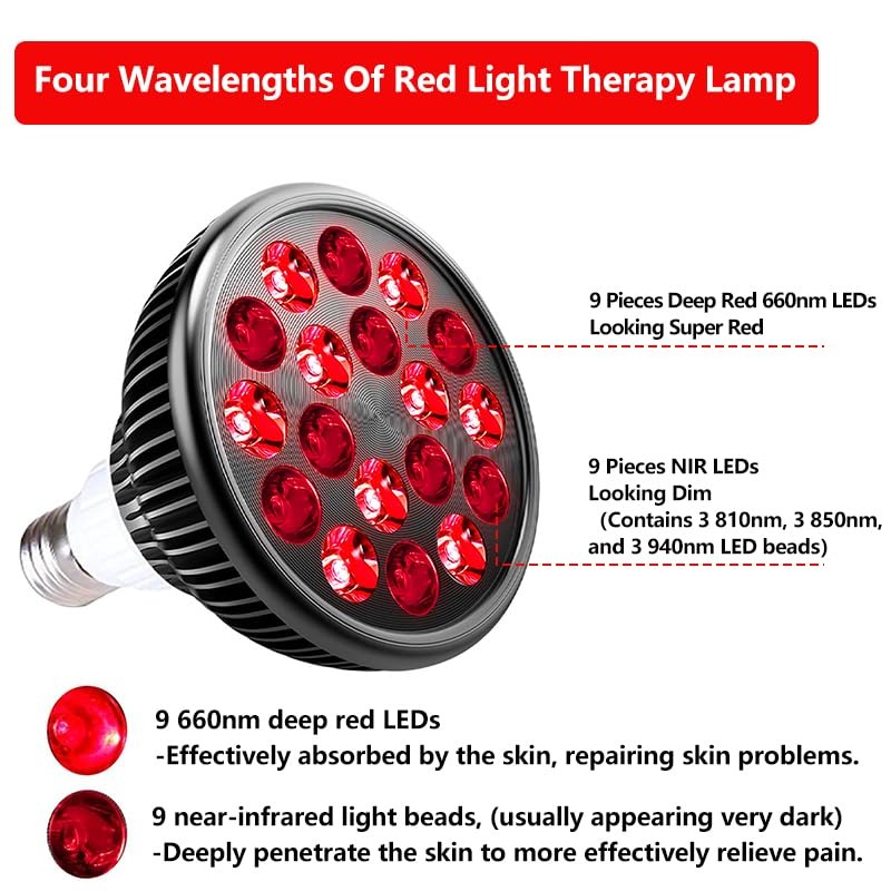 Zarbaha Red & Near Infrared Light Therapy Bulb – 18