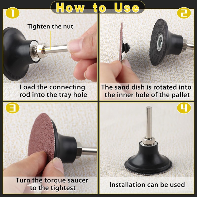 LEONTOOL 4 Pack Quick Change Disc Pad Holder Roll Lock