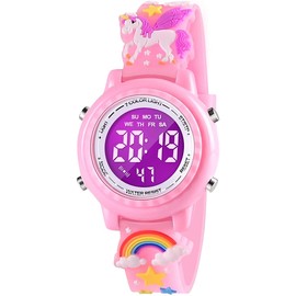 VAPCUFF Girls Watch Age 4-10, Gifts for 4-11 Year Old Girls Watches for Kids Age 3-11 Unicorn Toys for Girls Age 3-12 Birthday Xmas Gifts for Kids Age 3-12 Stocking Stuffers for Kids - Pink
