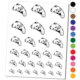 Sad Cat Kitten Looking Longingly Temporary Tattoo Water Resistant Fake Body Art Set Collection - Black (One Sheet)