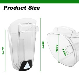 Dirty Tank Replacement 1614239 for Bissell Crosswave, Cleaner Tank for Bissell Crosswave Replacement(Models 1785A,17853,2303,2551,2305,2306)