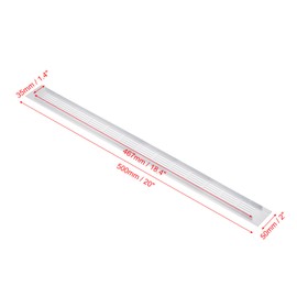 PATIKIL 20 x 2 Inch Door Air Vent Cover, Aluminum Grille Ventilation Cover Louvered with Mounting Screws for Cabinet Wardrobe Door, Silver Tone