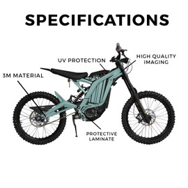 Surron Light Bee Graphics Kit Wrap - Solid Seafoam - Sur-Ron Skin - Premium 3M Vinyl Protective Wrap Decal Cover - Easy to Apply | Crafted in The USA by MightySkins