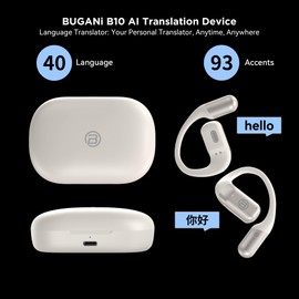 AI Language Translation Earbuds Real Time, 3-in-1 AI Translator Earbuds,5.4 Bluetooth Headphones,40 Languages Translation with Al Semantic Tech (White)