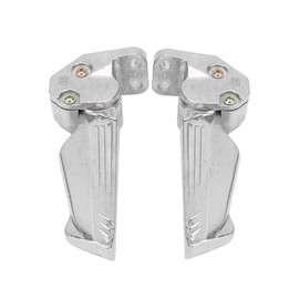 1 Pair Motorcycle Foot Pegs, Universal Aluminum Alloy Automatic Pop-up Motorcycle Foot Peg Extension Bracket, Passenger Non-slip Foot Rest, Highway Touring Pegs Guard