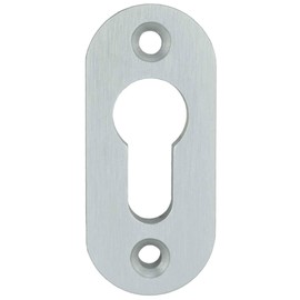 Aluminium Fitting Solid 10 x 30 x 67 mm Key Escutcheon Oval Hole Spacing 50 mm