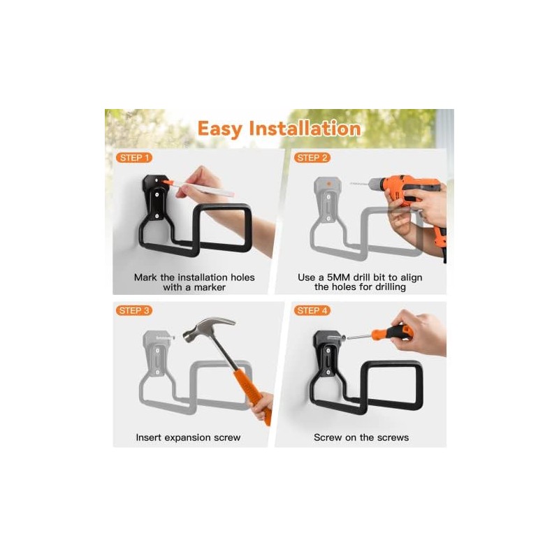 Soportes de manguera de jardín UPCERA 4Hoseholder-BL – 4 unidades
