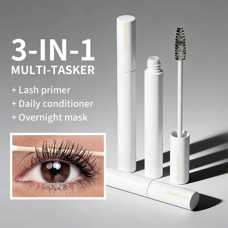 Mascara Primer White, 5D White Mascara Waterproof, Volumising & Curl
