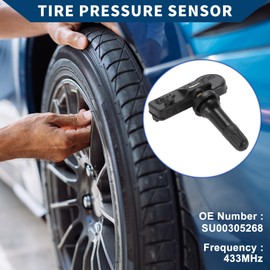 Hihaha No.SU00305268 Tire Pressure Sensor for Toyota RAV4 2013-2018 Inner Tire Pressure Monitoring Sensor Durable Metal Rubber Plastic 4 Pcs Black