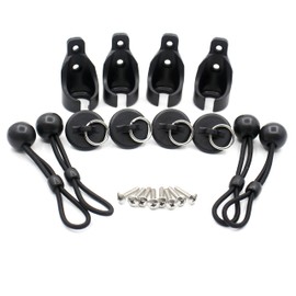 Universal Bungee Kit for Sun Shades Blackout Roller up Blinds (Black, Bugee & OR. end Cap 2 Pack)