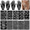 Henna Schablone Set, 247 Stück TemporäRe Tattoo Schablonen, 14 Blätter