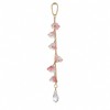 Pink Glass Lily of the Valley Car Charm,Rearview Mirror Hanging