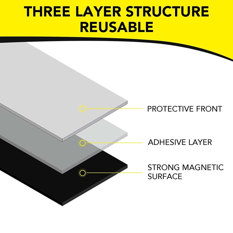 DIYMAG Adhesive Magnetic Sheets, |4" x 6"| 18 Packs, Flexible