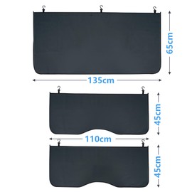 aleawol 3pcs Fender Cover Maintenance Auto Fender Mat Set Soft Leather Anti-Scratch Protective Mat with Magnet Hook for Auto Work Repair (M-Black)