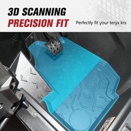 A & UTV PRO TPE Floor Mat for Teryx KRX 1000 2020-2025 Accessories, Front Row Floor Liners for Kawasaki Teryx KRX 4 1000, All Weather Protection Slush Mats, 2PCS