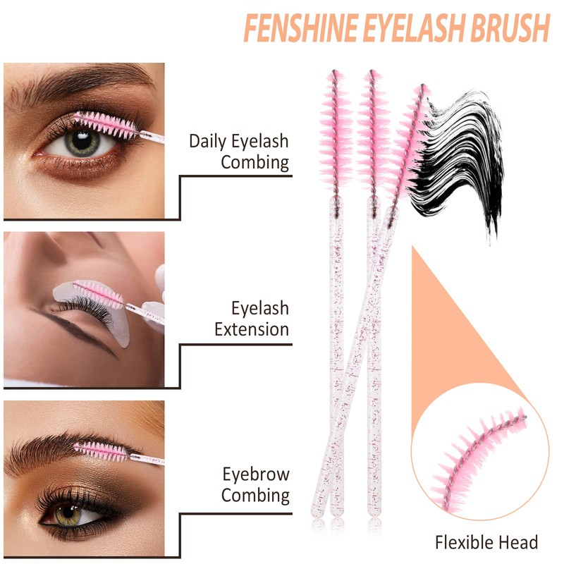 Fenshine Eyelash Brush Lightweight Disposable Mascara Wands Long Eyelash Brush