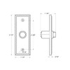 Solid Brass Rectangular Rope Bell Button (PVD)