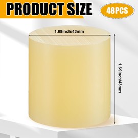 Nuanchu 48 Pieces 1.69" x 1.69" EVA Edge Banding Adhesive Compatible with Festool for Crafts, Ceramics, Wood, Glass, Plastic Applied in Construction, Industry, DIY, Packaging and Sealing